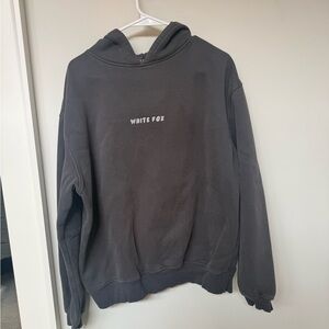 Dark grey white fox hoodie